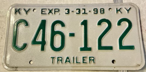 Trailer plate 1998 - plate,